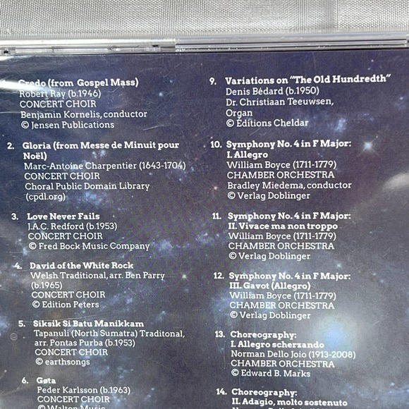 Dordt College Music Dept Spangled Heavens 2013 CD Collectible NWT - Picture 4 of 6